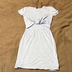 Naked Wardrobe Light Blue Mini Dress